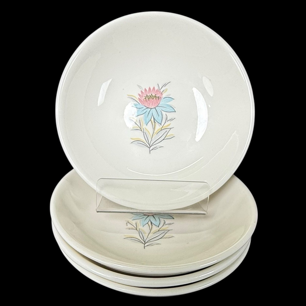Vintage Mid Century Steubenville Fairlane Dessert Fruit Bowls Set of 4 READ